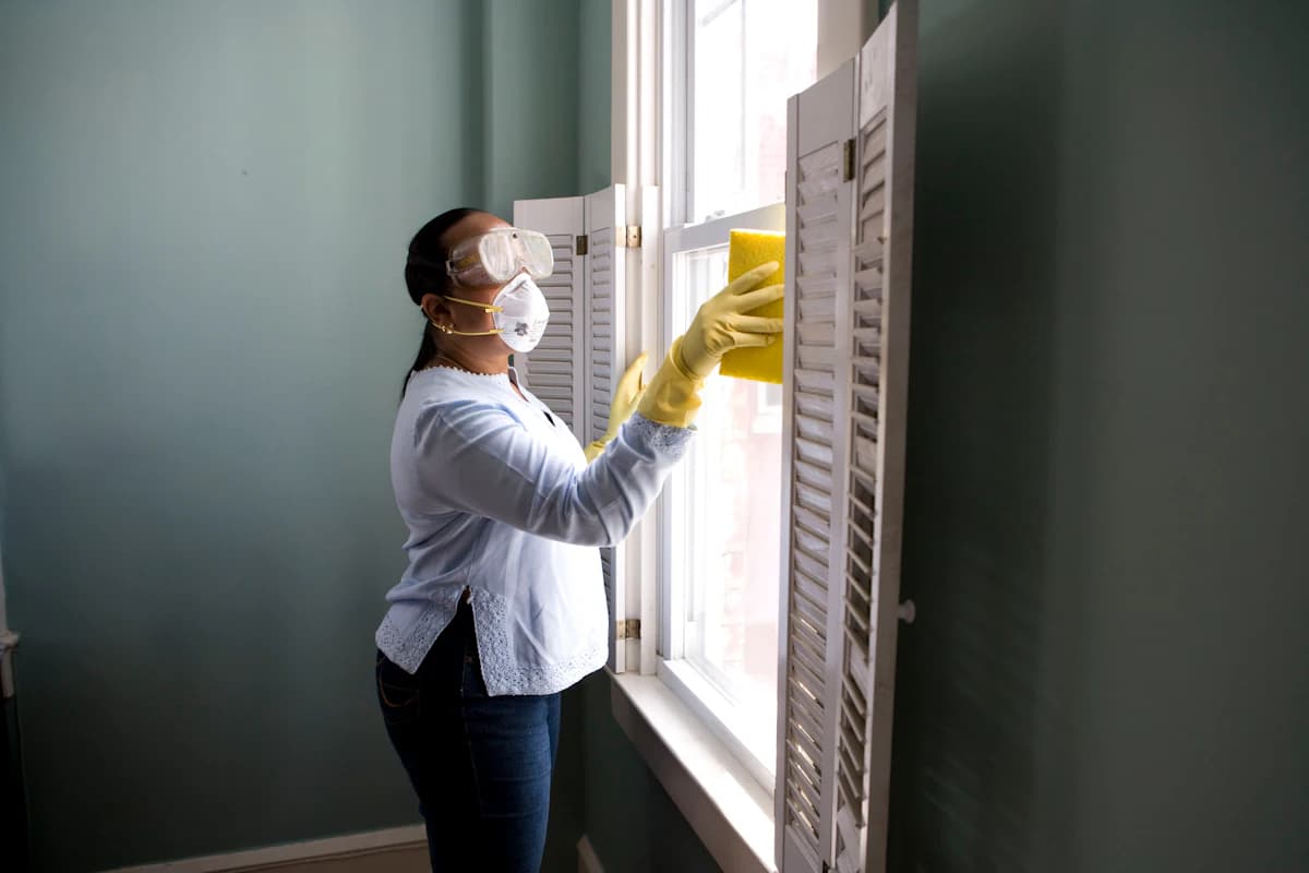 Professionele klusjesman met gereedschap aan het werk in een woning