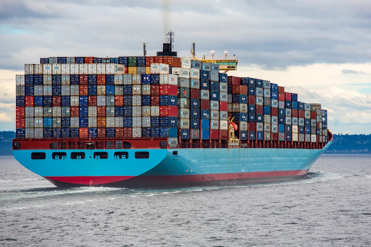 Zeecontainer wordt geladen voor een internationale verhuizing